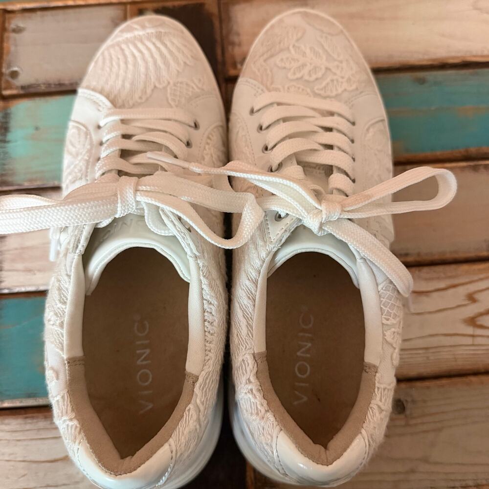 Vionic LACE upper KEARNY sneaker shoes Women's size 7.5 lace leather - Picture 11 of 16